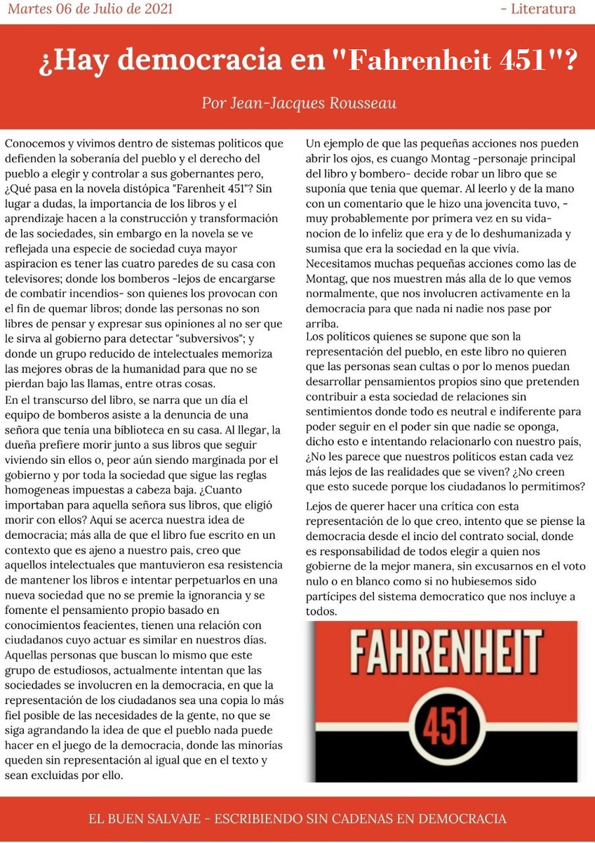 RousseauPPSnew's tweet photo. Lo prometido es deuda: Cocina de la mano de quien les escribe más entretenimiento y un análisis sobre un libro que recomiendo "Fahrenheit 451" #lecturatime #contractualistas14 #aula328 @m_legui13 https://t.co/ecIZZs4NQp