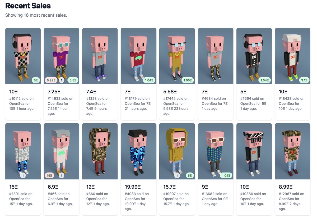 😶 Meebits Update 😶
⭐️ Search v2 is now live with a summary of what's for sale, top bids, recent sales, recent completed trades, and an owner breakdown for any search result. Ex: meebits.larvalabs.com/meebits/search… or more advanced: meebits.larvalabs.com/meebits/search…