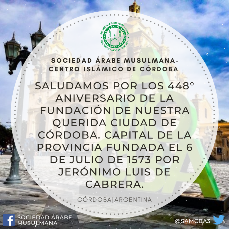 samcba3's tweet photo. ¡Feliz cumpleaños Córdoba!

Ciudad que eligieron nuestros abuelos para vivir y formar sus familias. Ciudad de la que hemos nacido y de la cual sentimos orgullo. 
Ciudad que seguimos eligiendo por su calidez y respeto mutuo.

Que Dios bendiga a nuestra querida Ciudad de Córdoba. https://t.co/MFWxpbGBYq
