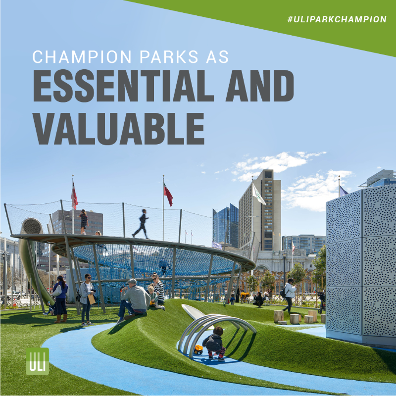 UrbanLandInst's tweet photo. July is Park &amp; Recreation Month! Discover the many ways that #parks enrich our lives and our #communities. First up: we’re championing parks as valuable and essential #community resources. Learn more below!

#UrbanParks #Equity #Health #Recreation #OpenSpaces #OurParkandRecStory