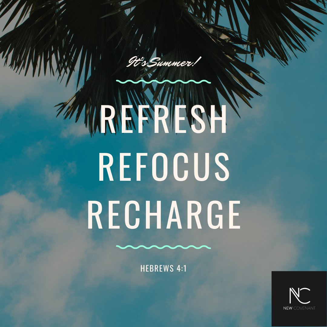 ncwcathens's tweet photo. "The promise to enter the place of rest is still good, and we must take care that none of you miss out."  Heb. 4:1. Take advantage of these summer days to seek God and what He has for you! REFRESH | REFOCUS | RECHARGE #ncwcathens #iwasmadeforthis #wevebeenwaitingforyou https://t.co/bOHtMIEpPm