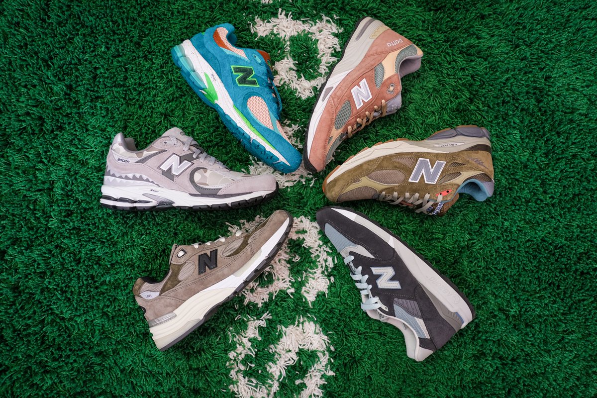 My growing collection of New Balance collaborations. NB collabs have been 🔥

Need <a href="/JoeFreshgoods/">JFG</a> to come through! 🙏 The empty spot at the bottom of the wheel is reserved for “Outside Clothes”