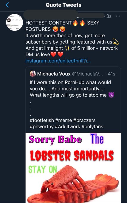 These spam accounts will literally repost anything 😂 #bots #spam #scammer #ScamAlert #onlyfan #scam https://t<a href="/tag/spam"class="tags"><span>#spam</span></a><a href="/tag/scammer"class="tags"><span>#scammer</span></a><a href="/tag/scamalert"class="tags"><span>#scamalert</span></a><a href="/tag/bots"class="tags"><span>#bots</span></a><a href="/tag/scam"class="tags"><span>#scam</span></a><a href="/tag/onlyfa"class="tags"><span>#onlyfa</span></a>