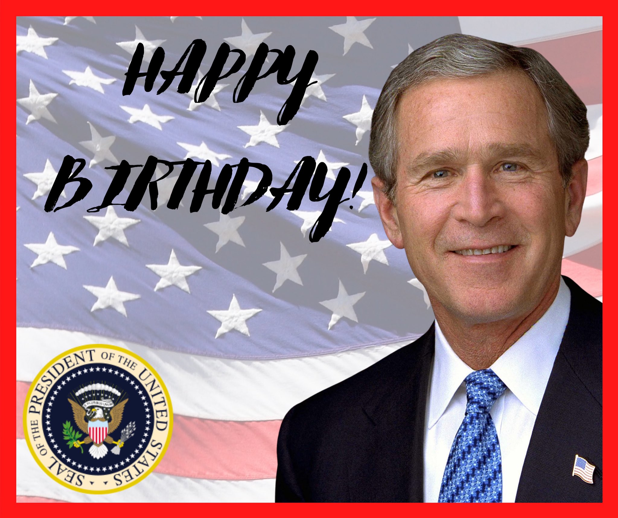 Happy 75th birthday President George W. Bush!  