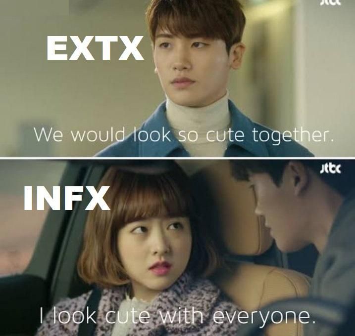 MemesMbti's tweet photo. #EXTX & #INFX https://t.co/MxCumhgwaG