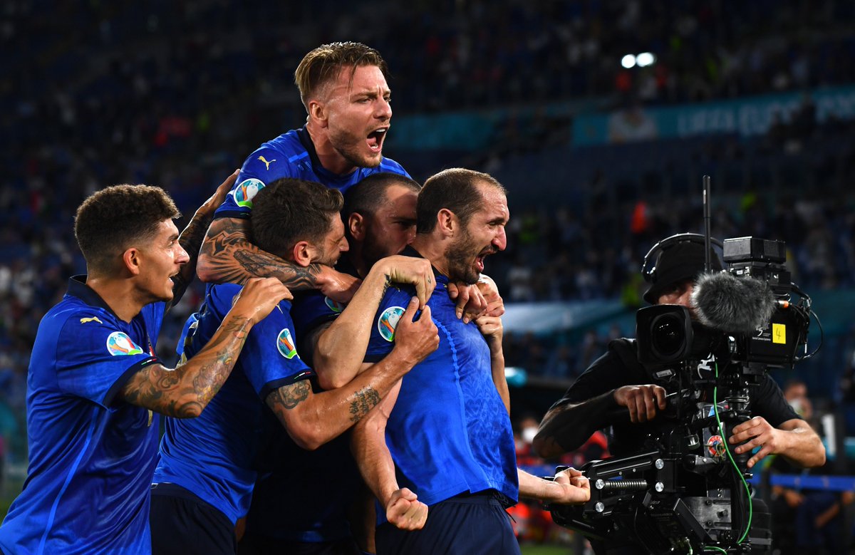 goal's tweet photo. ITALY ARE #EURO2020 FINALISTS 👏

#EURO2020 #ITA #ESP https://t.co/9SzrnXCkjB