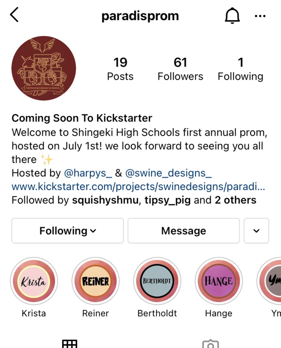 swine_design_'s tweet image. Me &amp;amp; @harpys_ have #kickstarter #paradisprom! It’s #interactiveproject with backers voting theme, #promroyality &amp;amp; more! #customisable #keychains &amp;amp; #acrylicstandes available
-
#snk #ShingekiNoKyojin #aot #AttackOnTitan #Independentart #eremika #jearco #yumihisu #springles #reibert