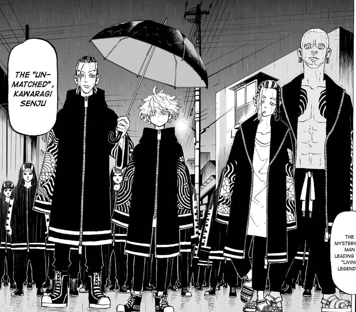 Can we just appreciate how each of the Brahman executives are identifiable by the pattern on their sleeves???
#TokyoRevengers 