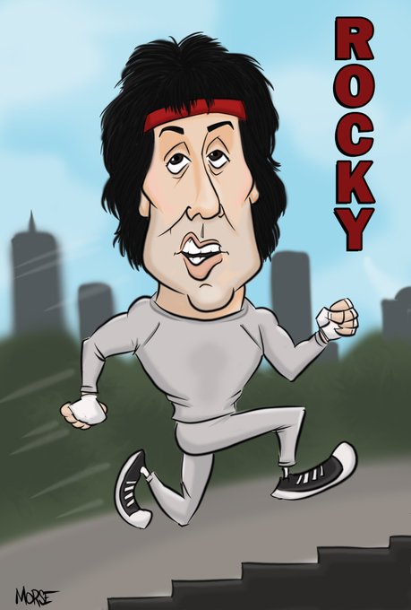 Happy Birthday to Sylvester Stallone!  Yo Adrienne, you want a caricature?  Message me! 