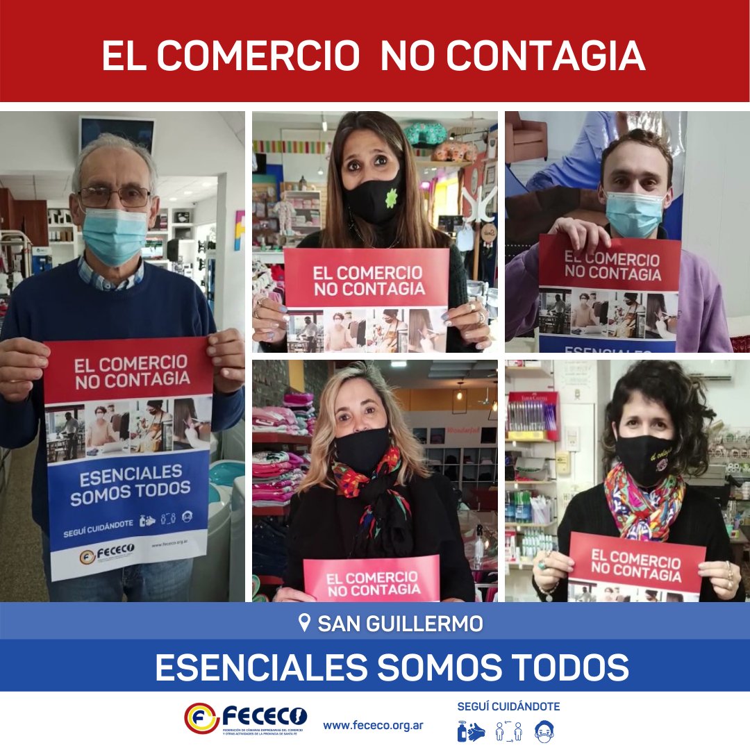 fececosf's tweet photo. Los comercios de #SanGuillermo se suman a la campaña #ElComercioNoContagia #EsencialesSomosTodos de #Fececo
#Covid19 #Pandemia #RestriccionesLaborales #Negocios #Pymes #noticiasSantaFe #RedCame #CAME #empresas #Emprendedores https://t.co/m4C09dYrbj
