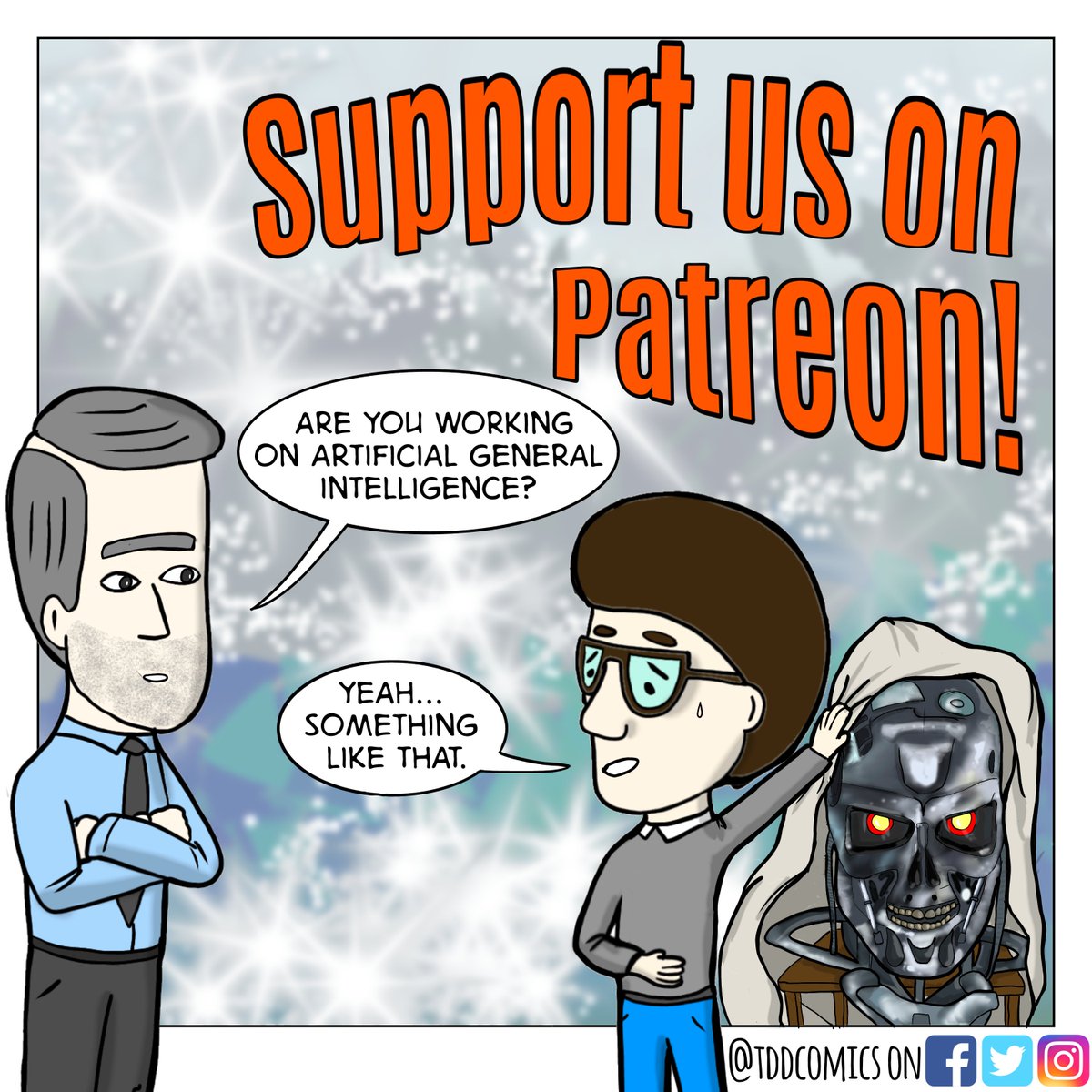 tddcomics's tweet photo. Check out our Patreon page https://t.co/0qq51kEOTd and support our art
#ai #datascience #machinelearning #neuralnetworks #deeplearning #nvidiageforce #tensorflow #python #informatik #rprogramming #datasciencecomic #thedatadepartment #ArtistOnTwitter https://t.co/p8mXVuXJC2