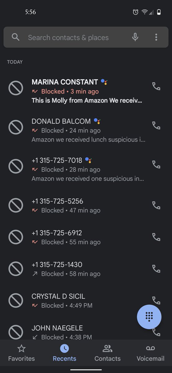 BeezalTron's tweet photo. Hey, @VZWSupport step up the security. I have gotten 17 spam calls from "Molly at Amazon" today and I'm going to throw my phone against the wall. Screening and blocking the calls isn't doing a damn thing. #VerizonWireless #VZW #VZWSupport https://t.co/IR12ltyZZr