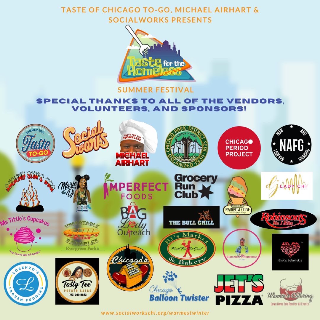SocialWorks's tweet image. The #T4TH SummerFest is back! This year, #SocialWorks + @MichaelAirhart1 are proud to be partnering with @ChicagoDCASE within their “Community Eats” programming during this years @TasteofChi events that are happening around the city! Learn more here: bit.ly/36eL9dL