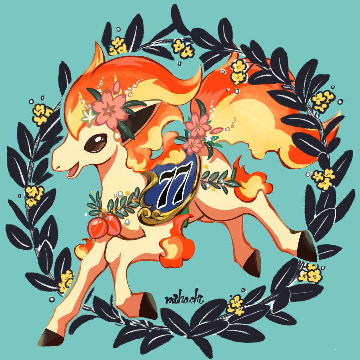 7月7日はno 77 ポニータの日 ポニータの日 カントーポニータの日 Mihachiのイラスト 7月7日はno 77 ポニータの日 ポニータの日 カントーポニータの日 Mihachiのイラスト