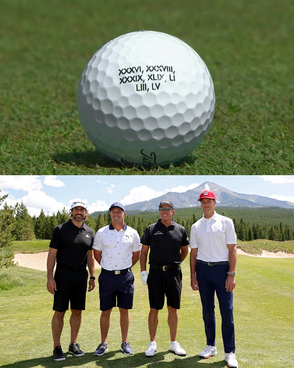 NFLonFOX's tweet photo. .@TomBrady is out here with customized golf balls for #CapitalOnesTheMatch 🔥🏆 https://t.co/WJ7qGBSgqp
