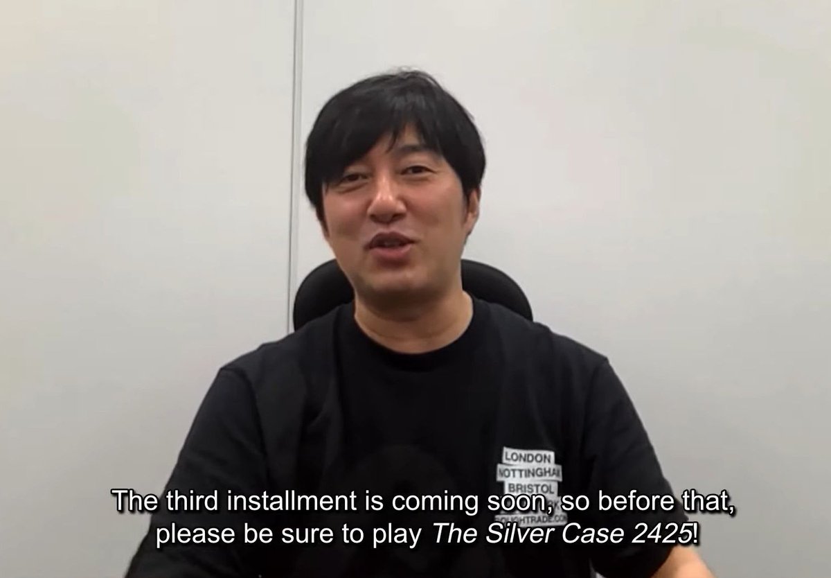 OutofContextKTP's tweet image. The Silver Case 2425 is now out on Switch! If you're looking forward to No More Heroes 3 you should definitely play these super fun and intriguing mystery games, as there will be characters and concepts from this game returning in NMH3 (Suda even said you should play it first)!