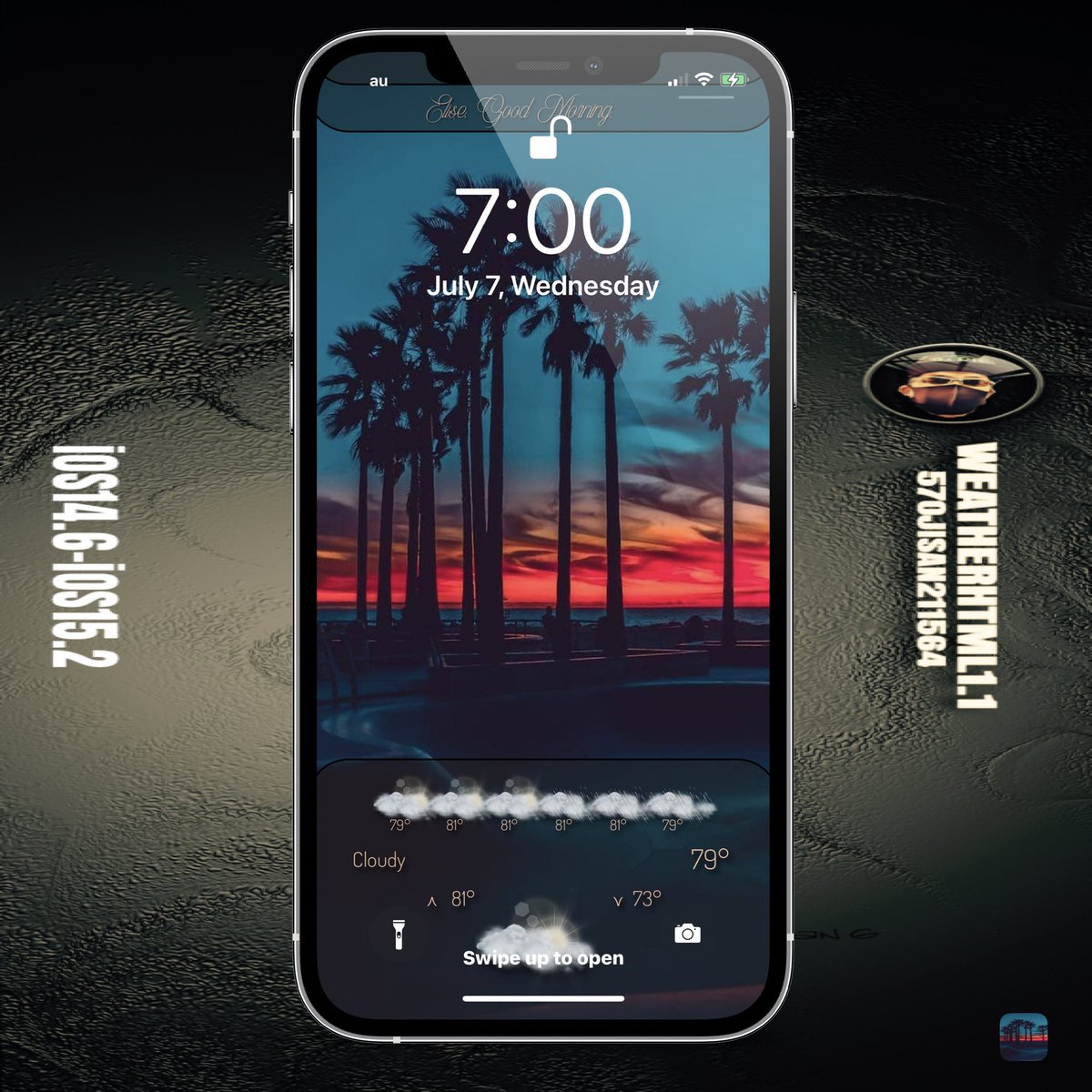 TakumiWidgy's tweet photo. ニューショートカット制作
#nojailbreak #ios146 #Widgy #wallpaper #57ojisan211564 #ios14homescreen #iphone12pro #EASYWEATHER #yoorweaTHER1.61
#ショートカット #weatherHTML
#WeatherHTML1.1 https://t.co/F7ulfNahUL