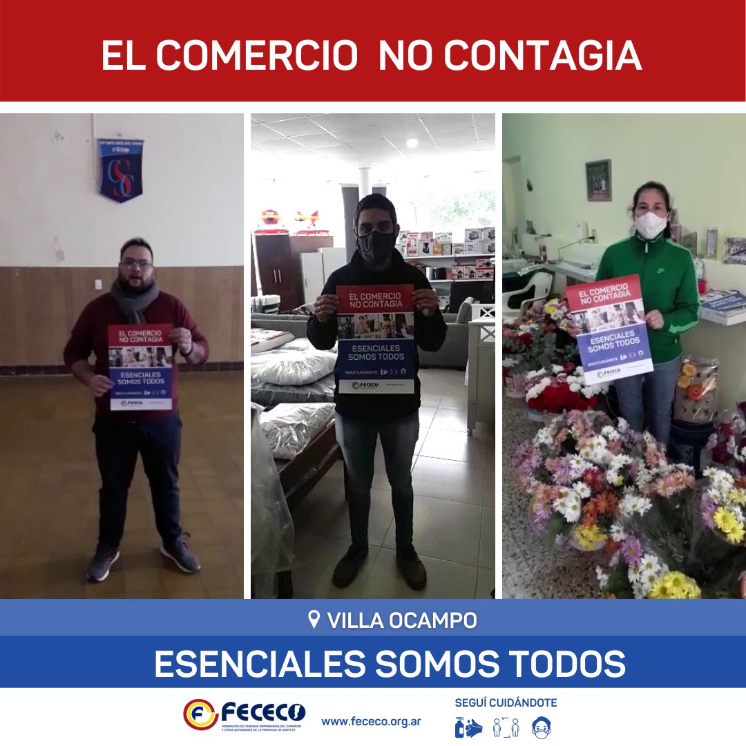 fececosf's tweet photo. #VillaOcampo se suma a la campaña #ElComercioNoContagia #EsencialesSomosTodos de #Fececo en defensa del sector comercial de la provincia de Santa Fe.
#Covid19 #Pandemia #RestriccionesLaborales #Negocios #Pymes #noticiasSantaFe #RedCame #CAME #empresas #Emprendedores https://t.co/RDGerVei1E