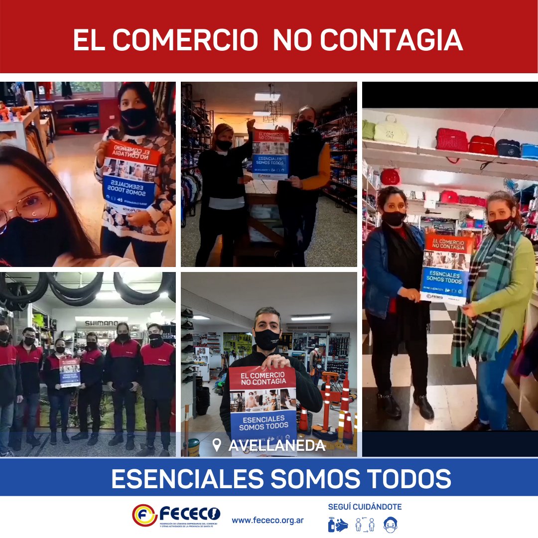 fececosf's tweet photo. #Avellaneda se suma a la campaña #ElComercioNoContagia #EsencialesSomosTodos de #Fececo en defensa del sector comercial de la provincia de Santa Fe.
#Covid19 #Pandemia #RestriccionesLaborales #Negocios #Pymes #noticiasSantaFe #RedCame #CAME #empresas #Emprendedores https://t.co/te6xE7prXR