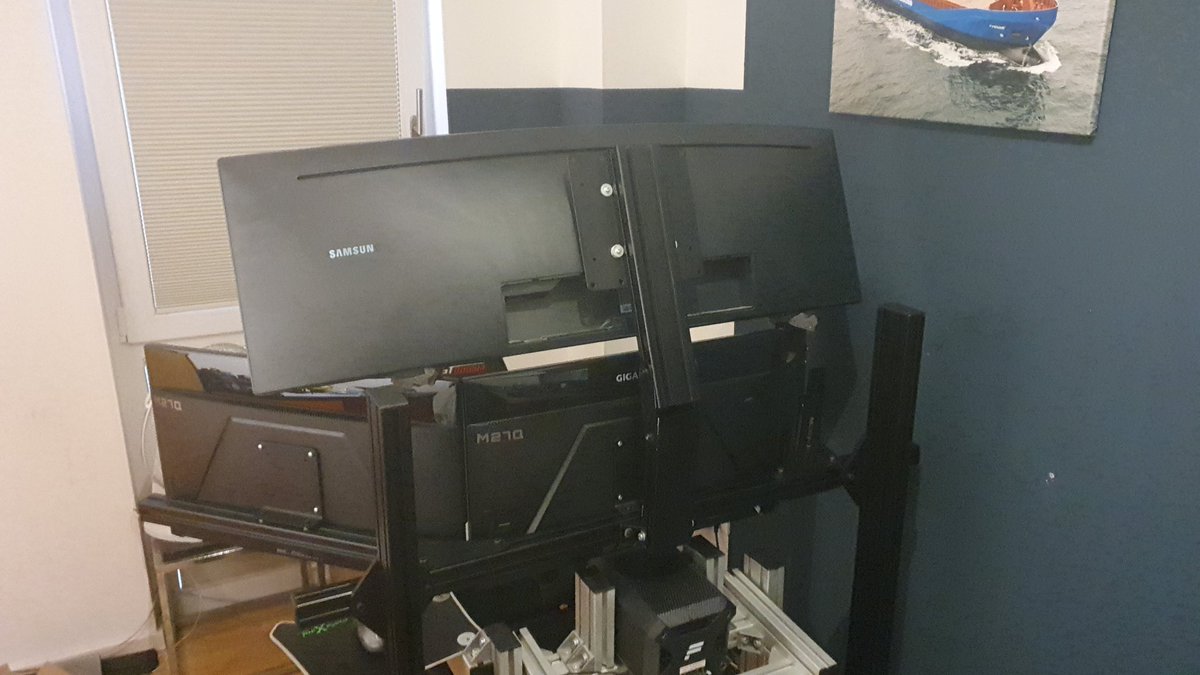 Finished off my sim-rig Modification. Next week the Rest of the profiles going the Shop for powder coating in Black. 

Special thanks to <a href="/lucasluhr/">Lucas Luhr</a> <a href="/AorusOfficial/">AORUS</a> <a href="/AORUS_DE/">AORUS_DE</a> <a href="/Intel_DE/">Intel in Deutschland</a> <a href="/GIGABYTE_DE/">GIGABYTE</a>  who made this happen after winning the AORUS Masterrace powered by Intel.#greatful