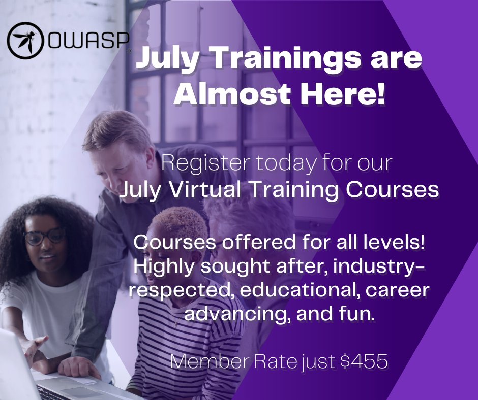 Only Two Weeks Left! If you haven't explored our July Virtual Training Course offerings - don't delay! We have industry leading course and content at a value that is unmatched! Learn more and register today! ow.ly/R5i950FqpMr