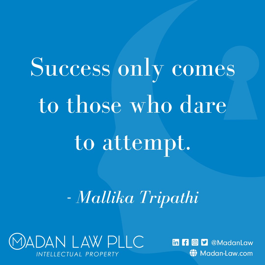 In case you needed some motivation for your Monday! 🤩
#madanlaw #intellectualproperty  #intellectualpropertylaw #ip #trademark #patent #copyright #business #businesslaw #lawyer #houstonlawyer #houstonlaw #houston #WomenInBusiness #womeninlaw #MotivationalMonday #Motivation #boss