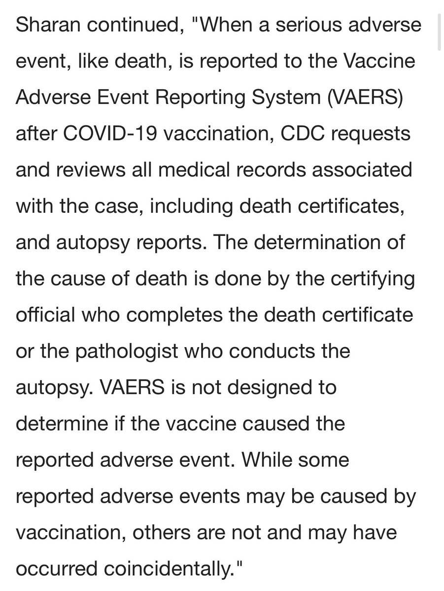This is so shocking and concerning.

In my 20+ years of medicine, I have never seen the government allow something like this to continue.

This death by itself should be enough of a "sentinel event" to halt the vaccine in children until a full investigation is completed.