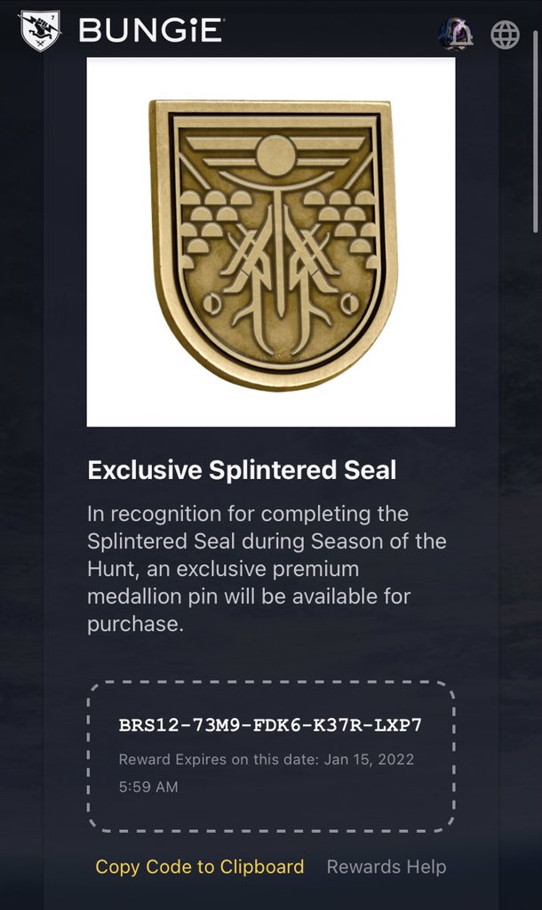 Destiny 2 Rewards (Legacy account) tweet media