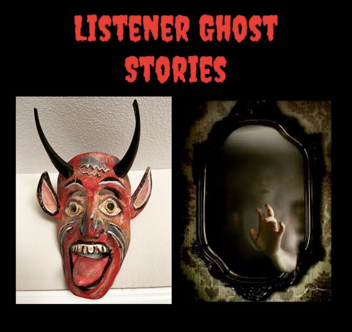 whoreshorror's tweet photo. In our 2 year episode, we tell some listener #ghoststories which include a #cursed mask a #shadowfigure a #possession & more. Thanks to those who shared their stories! That is the actual #cursedmask.
#paranormal #creepy #ghosts #ghoststory #spiritworld #haunted #hauntedhouse https://t.co/cc7LW4FLSB