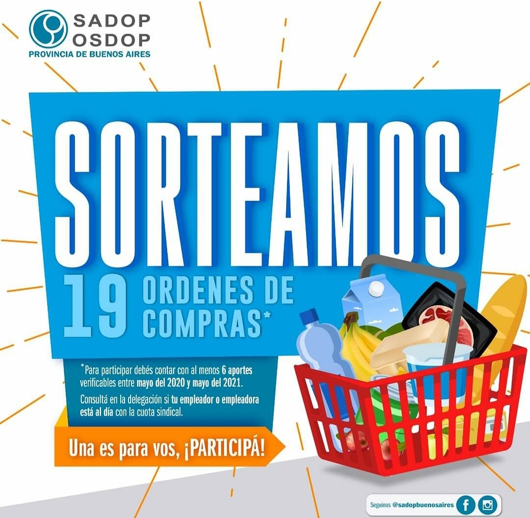 sadoppigue's tweet photo. #Beneficio | Todos los meses, en el marco de la reunión del Consejo Directivo Provincial se sortearán 19 órdenes de compra.
Para participar del sorteo del mes de #Julio, debes estar afiliado o afiliada al SADOP y contar con al menos 6 meses de aportes verificables. https://t.co/Ey9AwD0pw9
