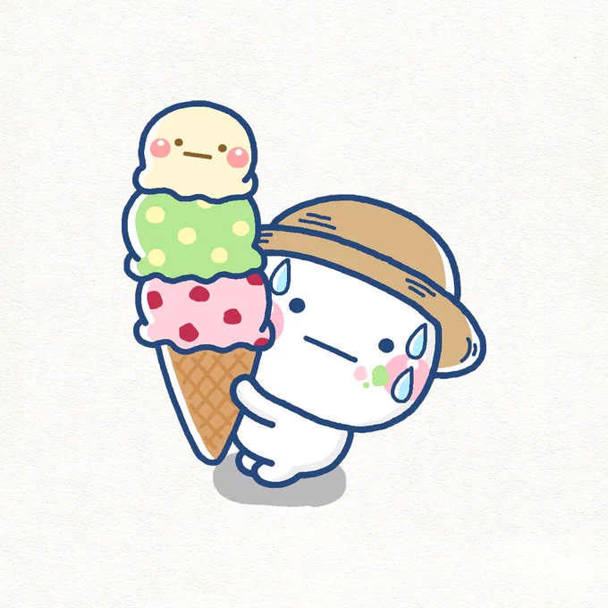 あいすくりーむ
#しろまる 
