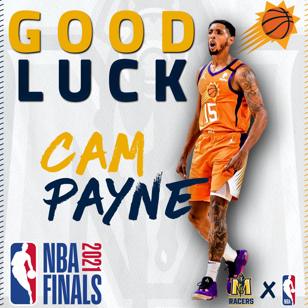 RacersHoops's tweet photo. Good luck to Racer legend, @campayne, in the NBA Finals! Game 1 tips off at 8:00PM CT tonight. #GoRacers https://t.co/ihUbwcXTNj