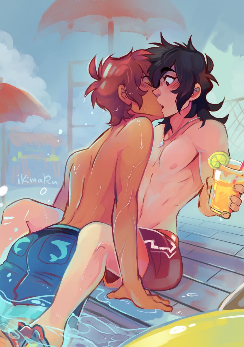 ikimaruart's tweet photo. poolside kisses 👀⛱️ https://t.co/0xQ9Vy6wEy