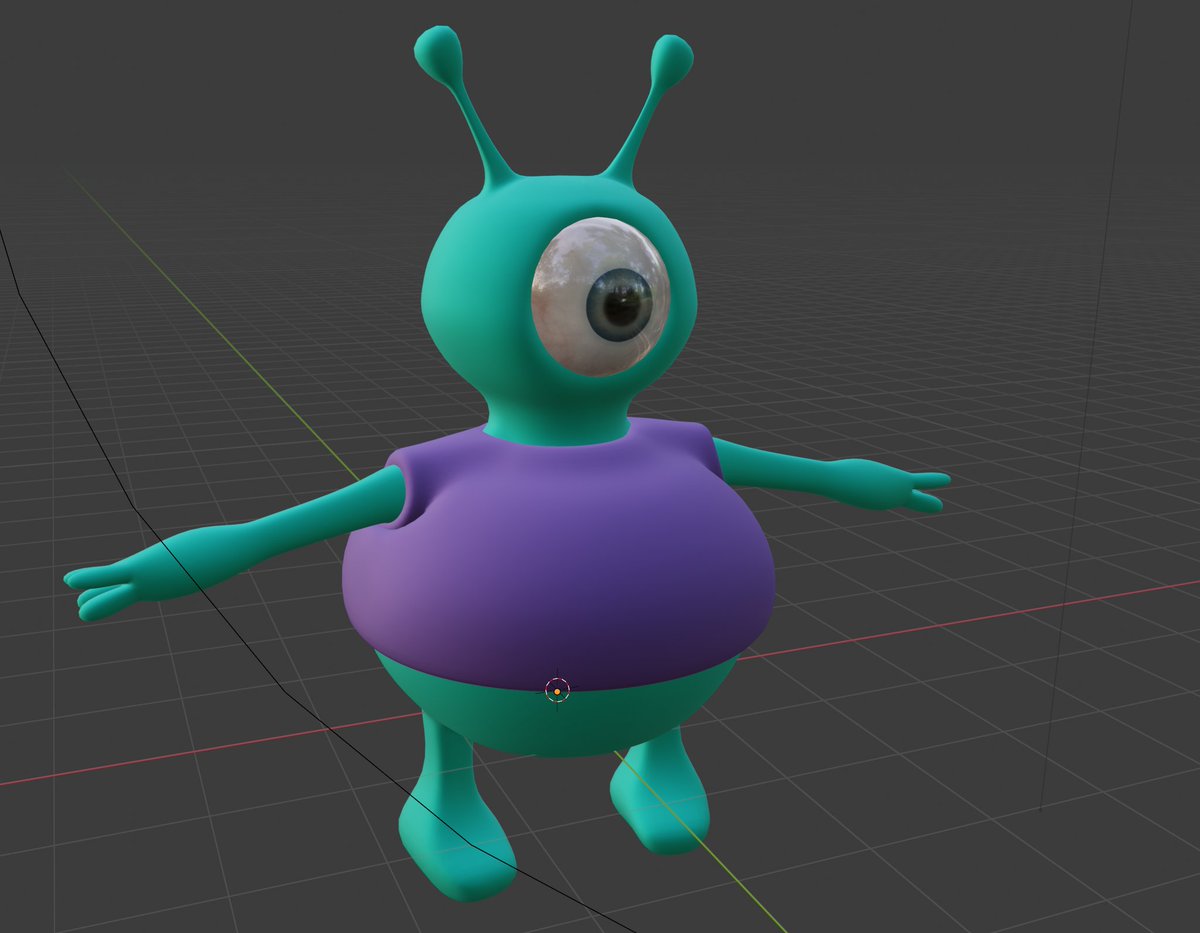 Xploshi's tweet photo. Violent Vincent my funny new alien character is slowly being brought to life https://t.co/tDJs9x5Z2i