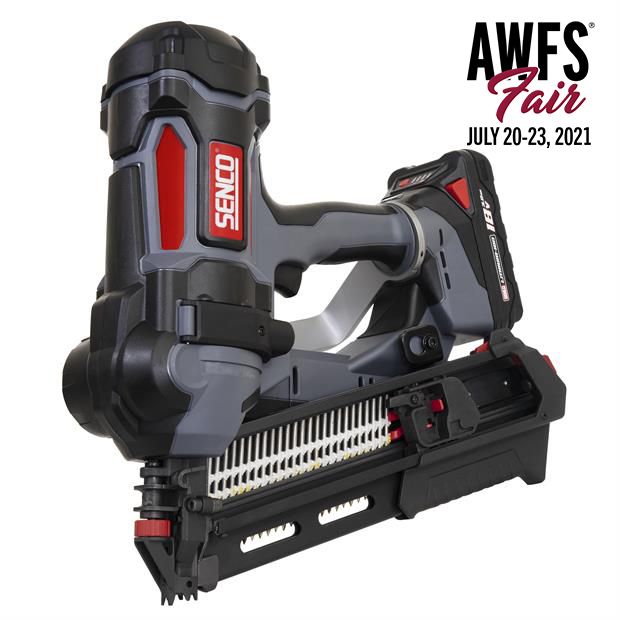 AWFSFair's tweet image. Up your game with one of Senco's new cordless nailers! Make light work of big projects. Visit them at booth 3023 on the #ToolTour at the #2021AWFSFair this July 20-23 in #LasVegas. Register for only $20 with code TOOLROCK! bit.ly/3nSUS1q 

#awfs #woodworking #tradeshow