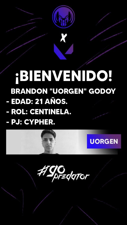 PredatorGGaming's tweet photo. ⚜️ @Uorgen_ ⚜️

💠 Centinela 

BIENVENIDO ❤️ https://t.co/VdtnPdaBak