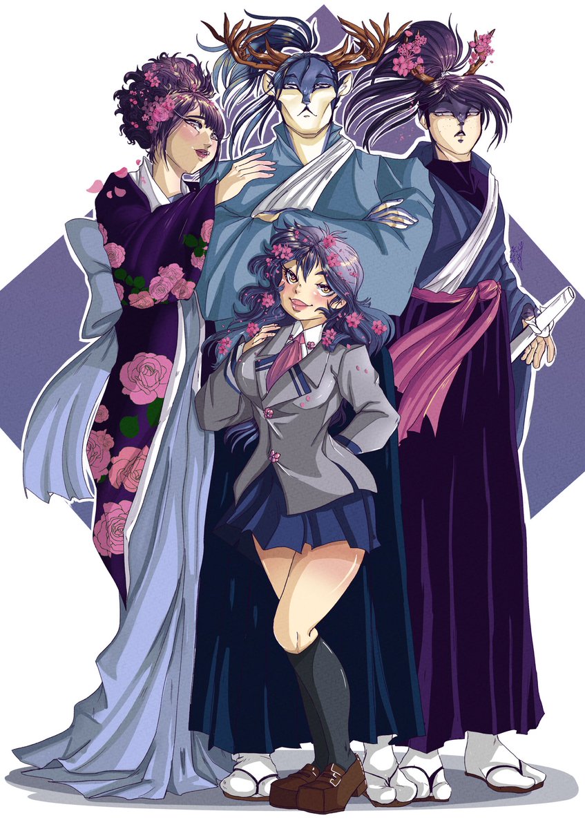 SeleneArts's tweet photo. Some Ocs! Family Haru Hanabi 
#BNHA #bnhaoc #mhaoc #fanart #digitalart #digitaldrawing https://t.co/IZIPmZM4rr