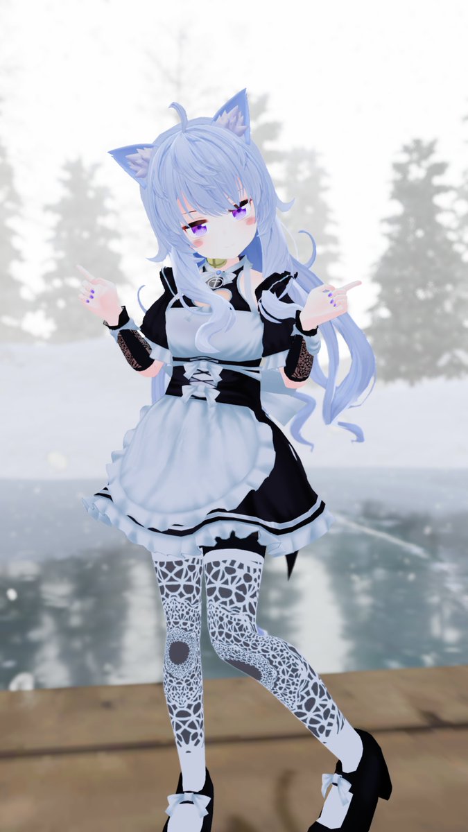 Remmio_'s tweet photo. Chilly morning have some cute neko maid pictures to warm your heart #VRChat https://t.co/CIo7lgJs2E