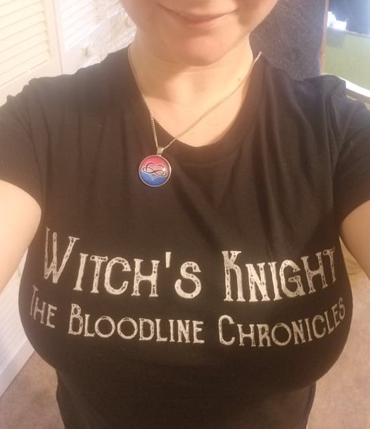 I got my shirt :) 
Not to brag, but it makes my boobs look great. 

You too can make your boobs (or lack of boobs) look great with my shirt, and other vampire/witch themed shirts on my tee-spring store! 

#TheBloodlineChronicles

eternal-evelyn.creator-spring.com/listing/witch-…