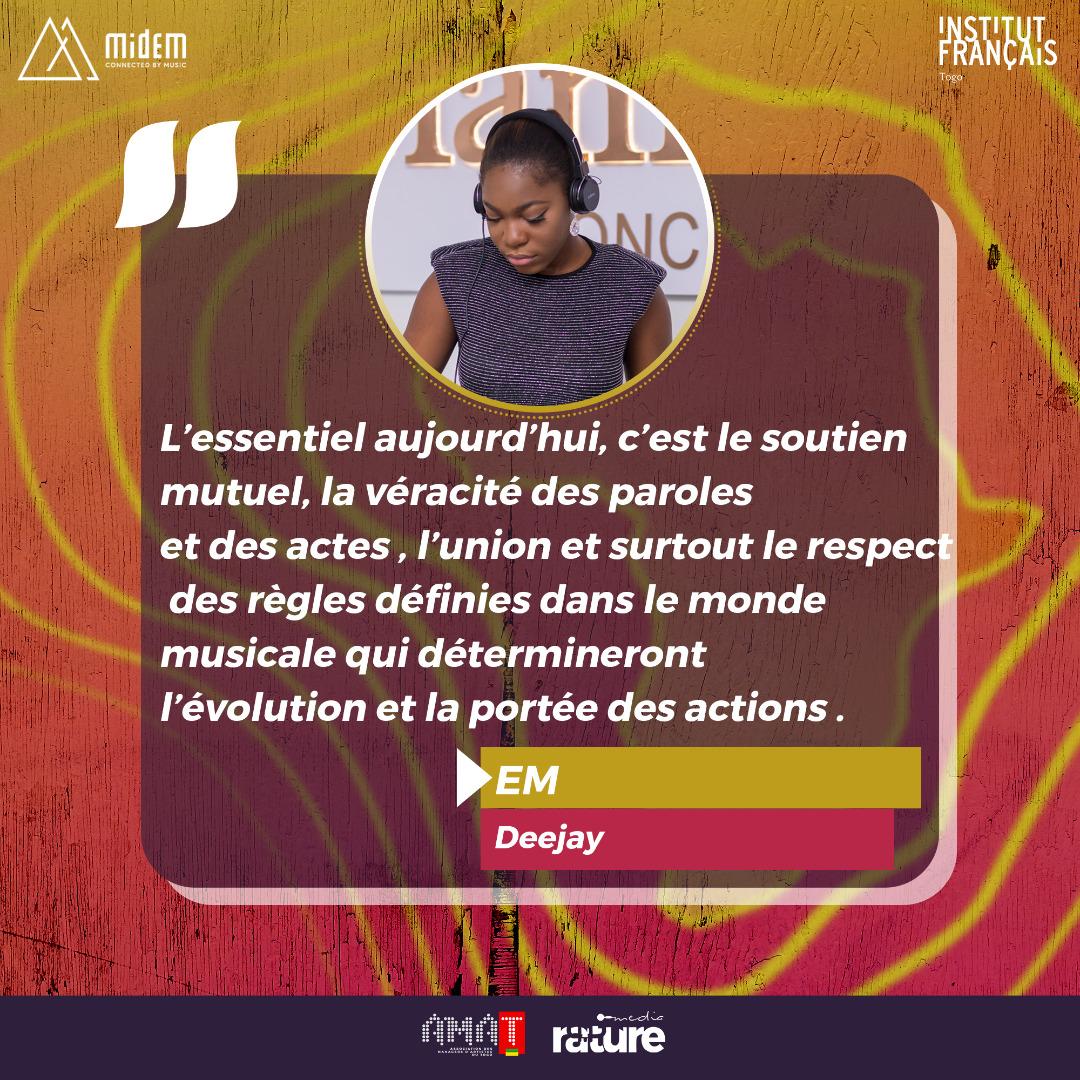 AMAT_228's tweet photo. l'intervention de la 1ere deejay 🇹🇬 #DeejayEM lors du #Midem organisé à #Lomé par #Amat à @IFTogo 

@midem @cultur_tourTg @StraussTom_Nkp  @FANGAMUSIC @parnouspournous  #team228 https://t.co/bzfAW4H1v2