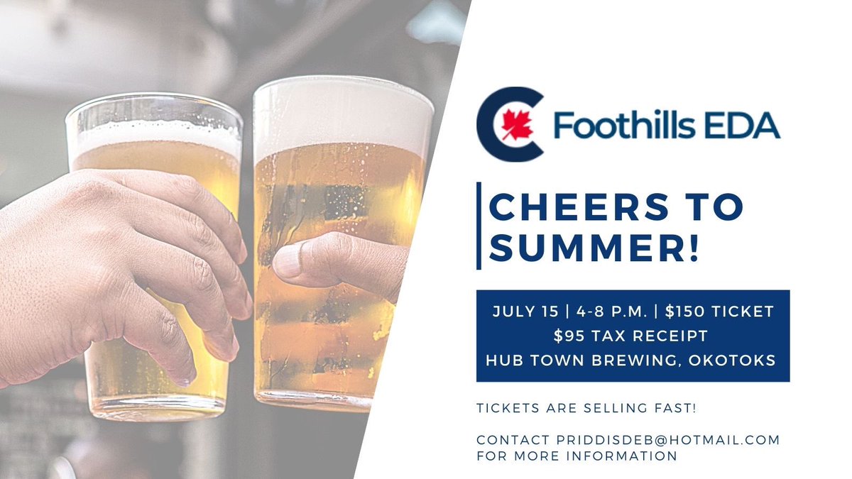 Don’t forget to get your tickets to join us at Hub Town Brewery on the 15th! Tickets are selling fast, don’t miss out.