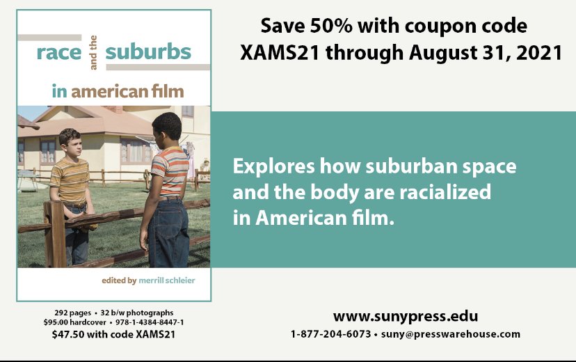 I wrote an essay on Get Out in Race and the Suburbs in American Film. Attached is discount code for the book.