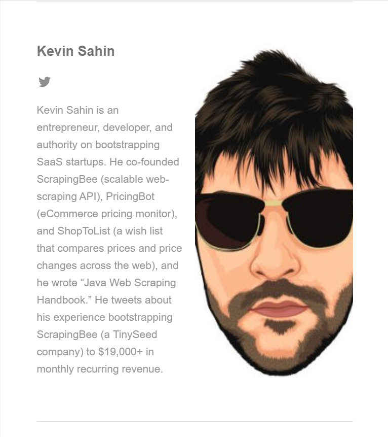 hackerbrews's tweet image. Today&apos;s indie hacker of the day is @SahinKevin, Founder of @ScrapingBee