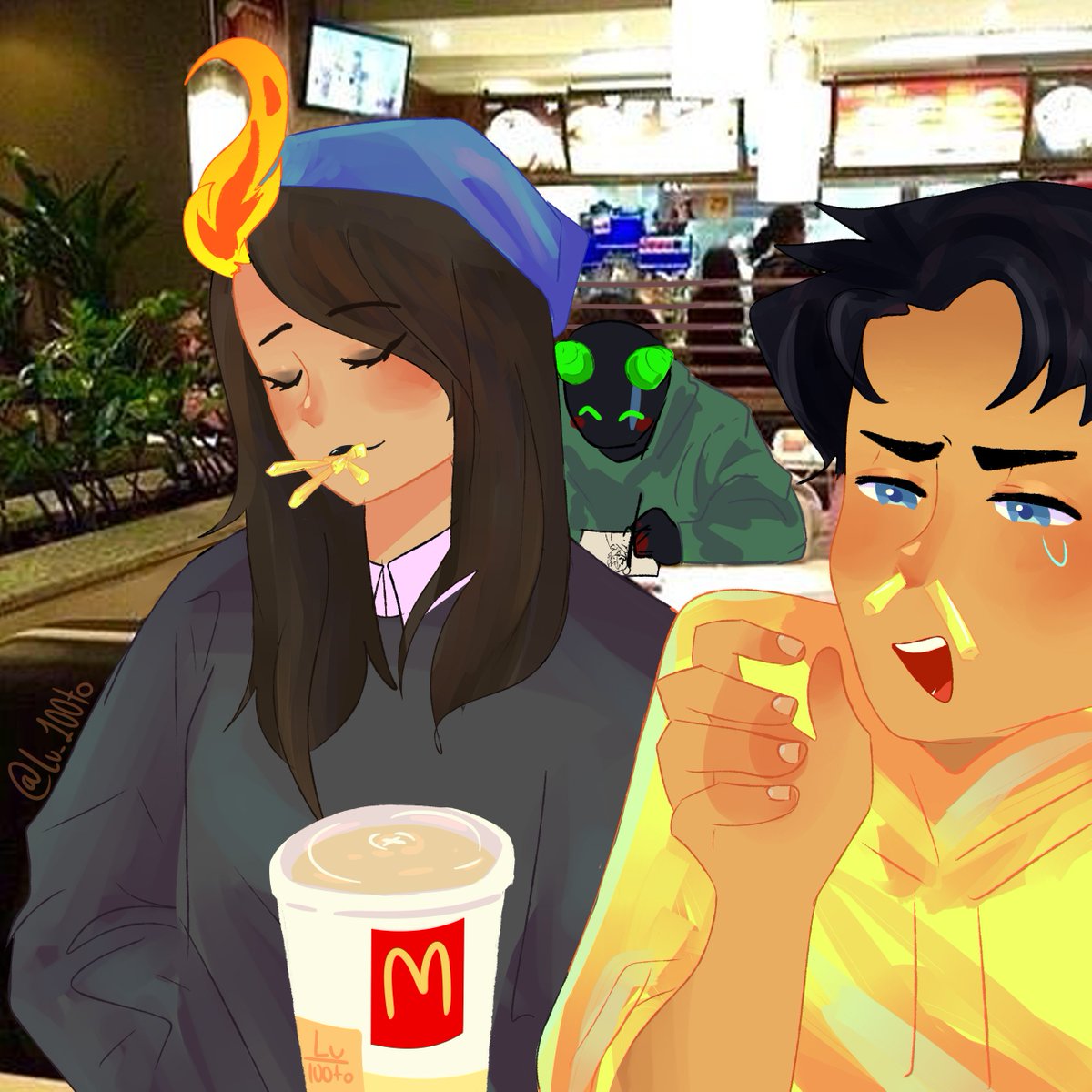 Lu_100to's tweet photo. ella era bella / Él era una bestia frágil como una rosa / esclavo de sus impulsos
🍟
#ReldFanchild - #HugoFanarts - #BiancaDiosa https://t.co/qEah17YBzD