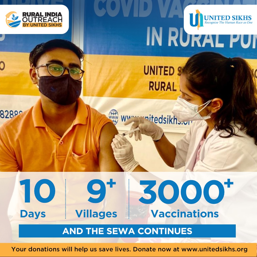 unitedsikhs's tweet photo. #UNITEDSIKHS started its #RuralOutreachProgram on 26th June. In 10 days the team has vaccinated more than 3000 people in #RuralPunjab.
This is possible with the faith & commitment of our donors.
Donate now! https://t.co/nMg75oXios
In Association with @punjabgovernme4.
#COVID19 https://t.co/vsNw3KMzGN