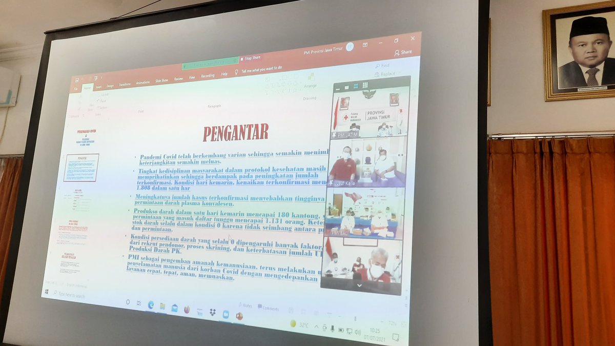 Sedang berlangsung Rapat Koordinasi Ketua PMI se-Jawa dan Bali bersama Ketua Umum PMI Pusat terkait dengan Perkembangan Kasus Covid-19 melalui Virtual Meeting di Markas PMI Provinsi Jawa Timur.

#PMISiapBantu
#ResponCovid19