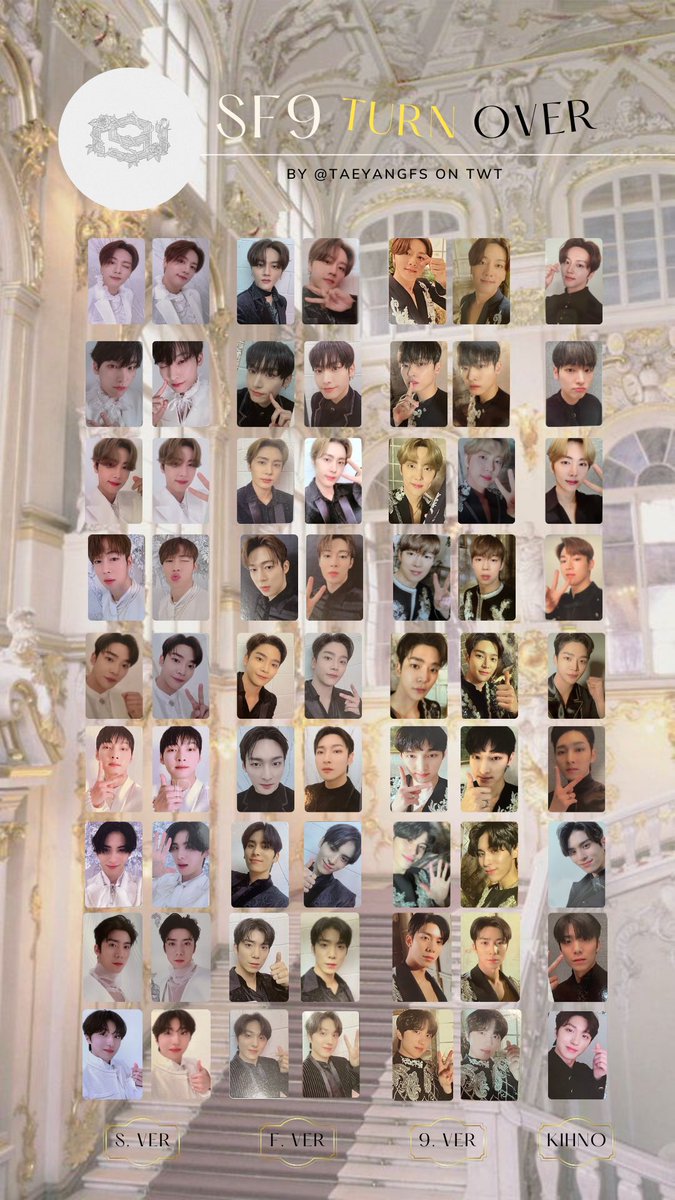 SF9 OT9 TURN OVER PHOTOCARD TEMPLATE