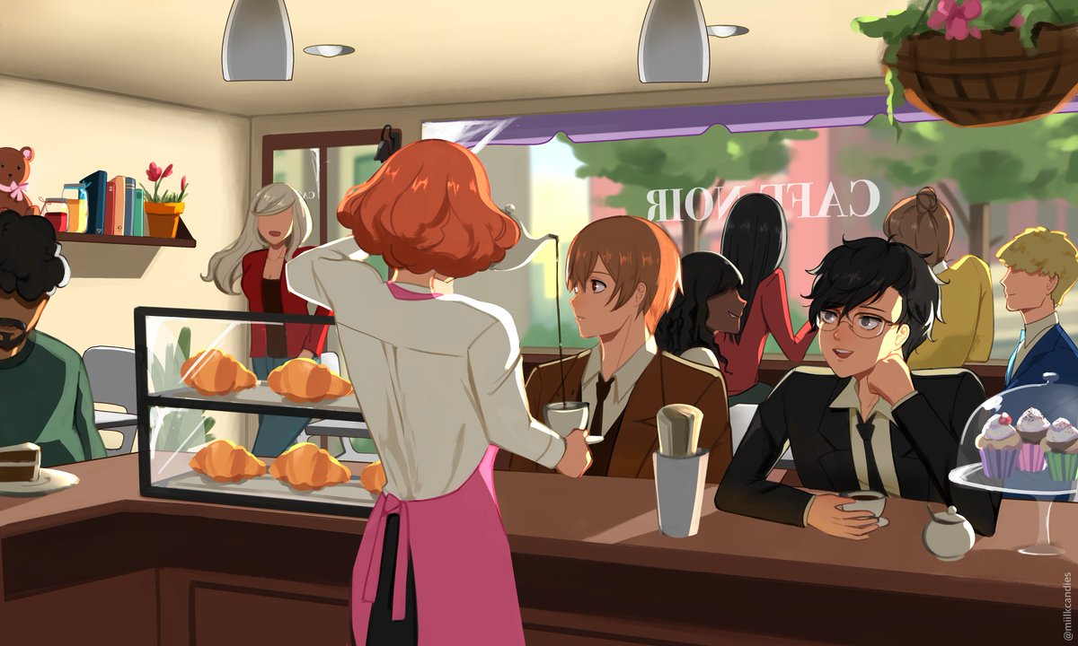 miilkcandies's tweet image. p5 epilogue - visiting haru&apos;s cafe

#persona5 #p5r