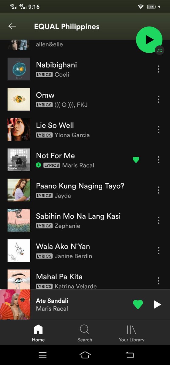senyoramaris's tweet photo. Maris Racal songs featured on different @Spotify @Spotify_PH Playlists ❤️😍

#AteSandali #AbotLangit #NotForme

Ate Sandali by Maris Racal
#MarisRacal @MissMarisRacal https://t.co/GIJSQ5NINI