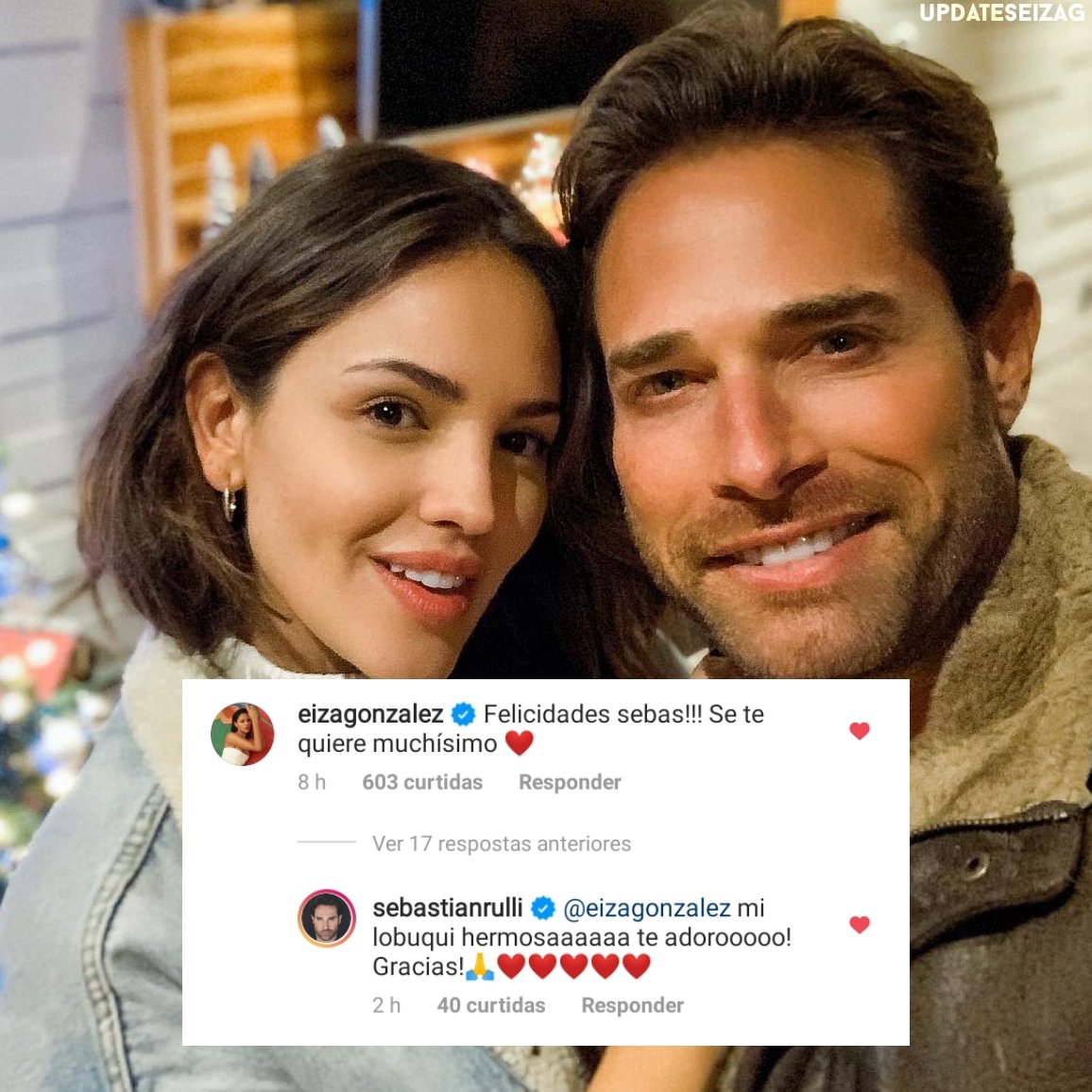  | Eiza González wishing her friend and co-worker Sebastian Rulli a happy birthday. 